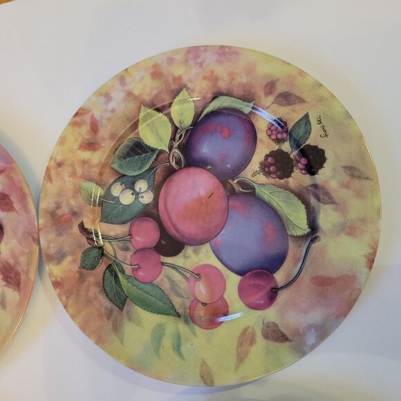 Set Of 5 St. Limoges Fruit-Themed Porcelain Plates Decorative Kitchenware - Picture 7 of 9